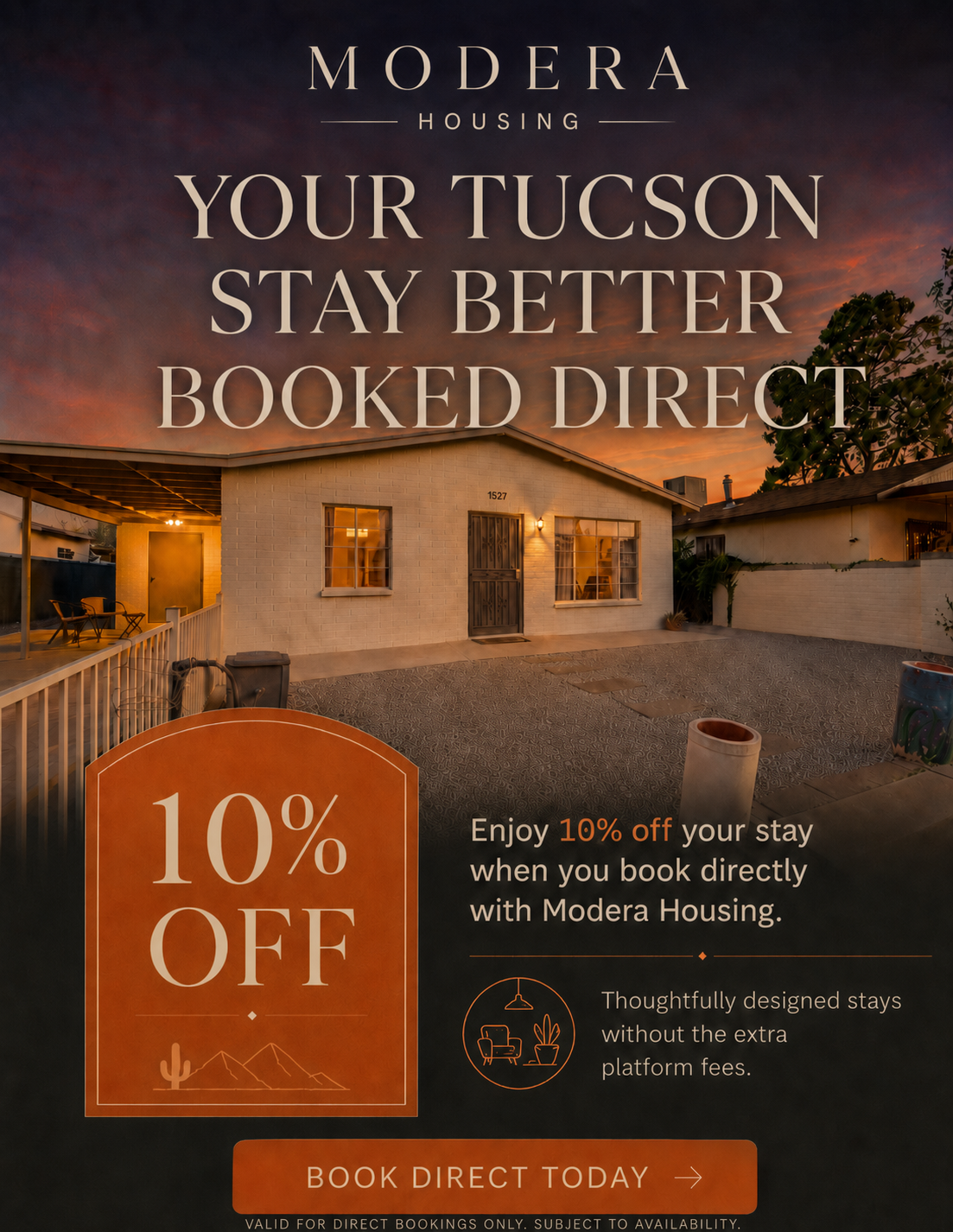 Book direct and save